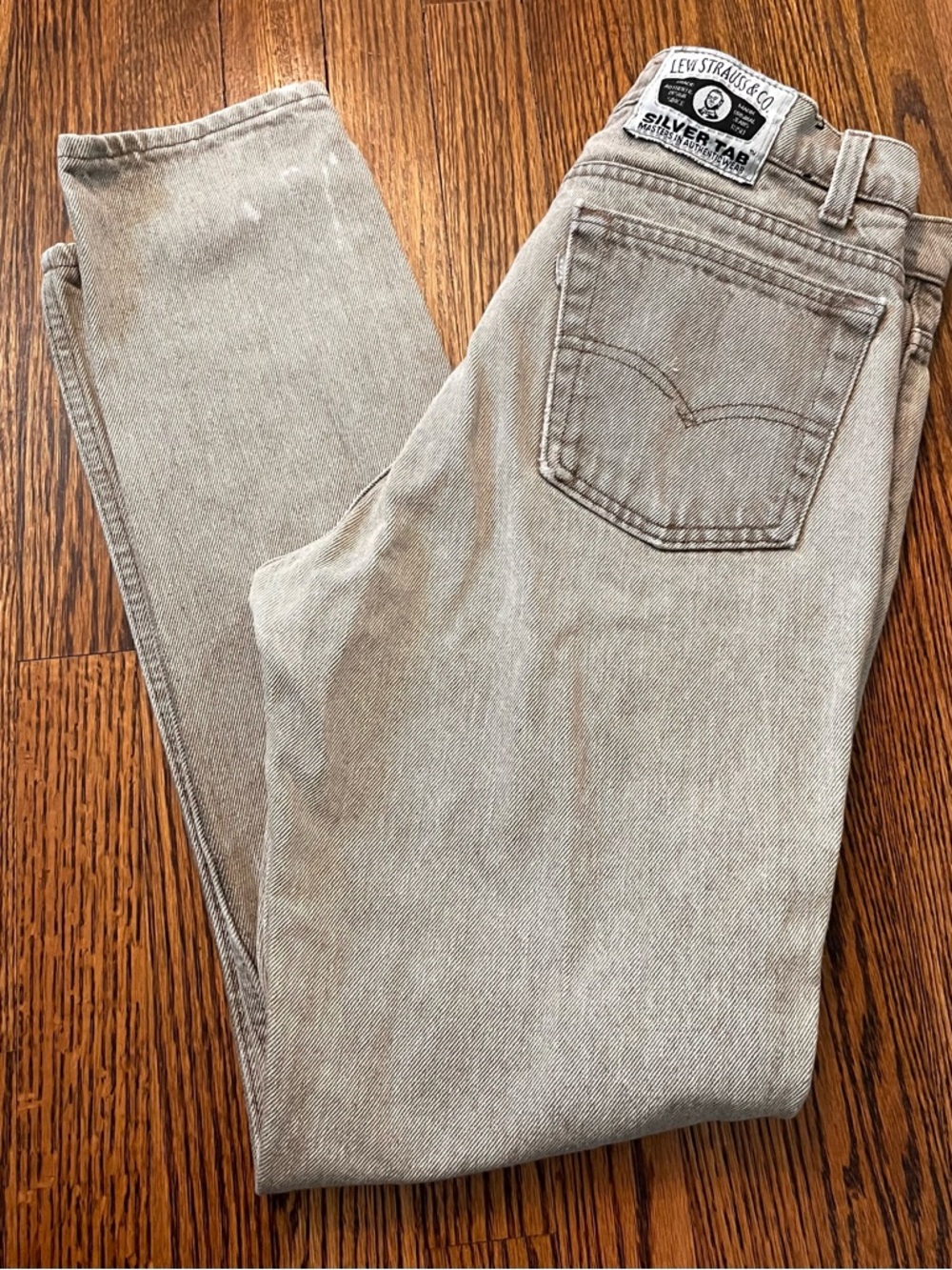 Vintage Levis SilverTab Jeans Mens 33x32 (30x29) Gray Faded Made In USA 90s